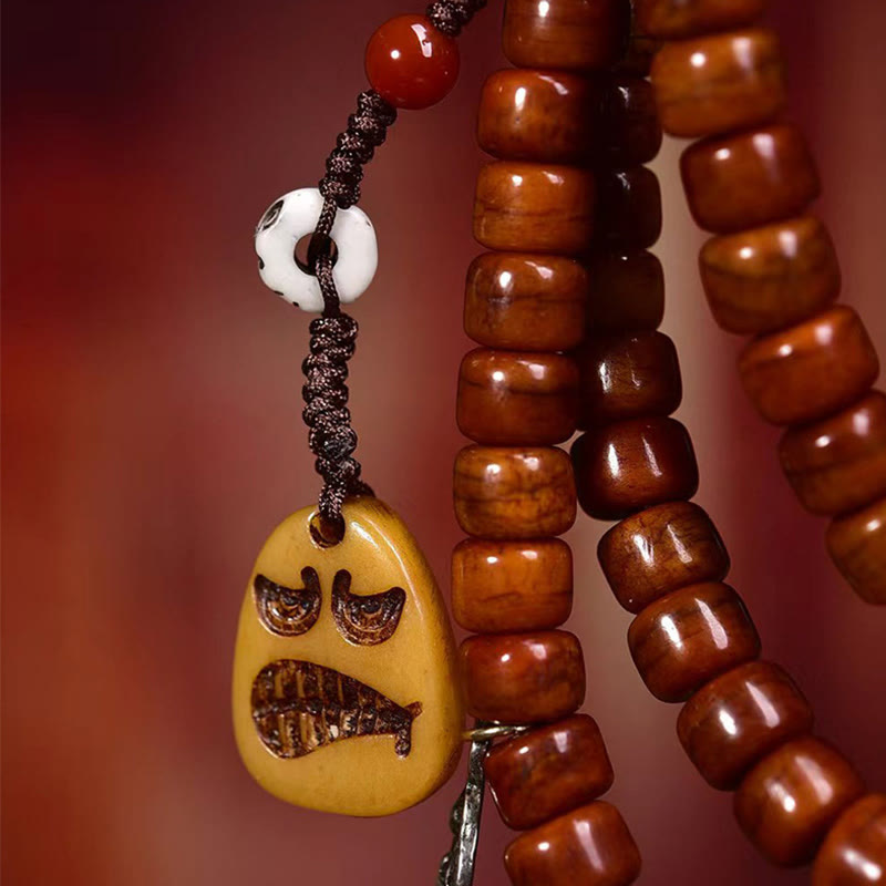 Buddha Stones Tibet 108 Beads Bone Beads Dzi Bead Strength Mala
