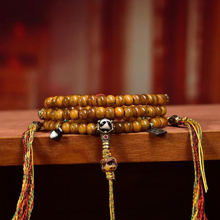 Buddha Stones Tibetan 108 Beads Bone Beads Dzi Bead Keep Away Evil Spirits Mala