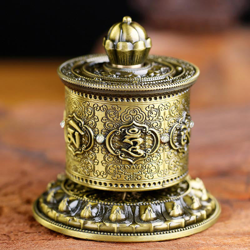 Tibetan prayer wheel car decoration — view 1