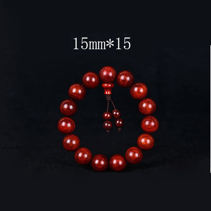 Tibetan red sandalwood bracelet — view 9