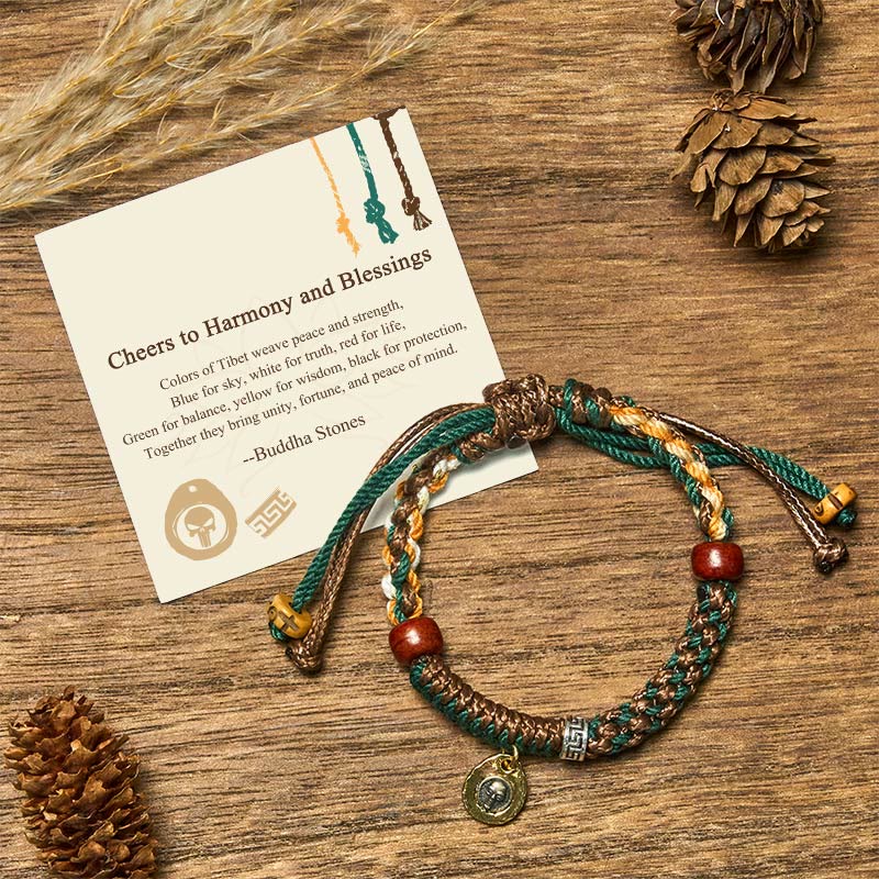Tibetan rope bracelet with gift card — view 1