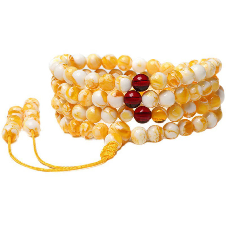 Tibetan Amber 108-Bead Mala — view 8