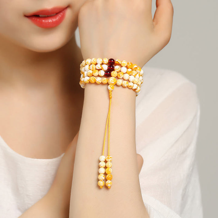 Tibetan Amber 108-Bead Mala — view 11