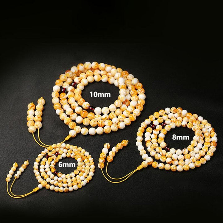 Tibetan Amber 108-Bead Mala — view 10