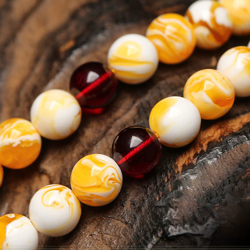 Tibetan Amber 108-Bead Mala — view 6