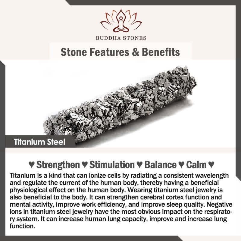 Buddha Stones Titanium Steel Shackle Stimulation Bracelet