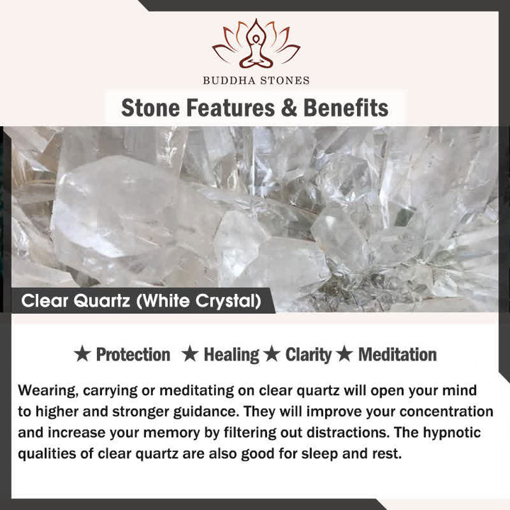 Buddha Stones Rose Quartz Clear Quartz Sweet Blossom Harmony Bracelet