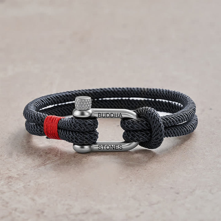 Buddha Stones Titanium Steel Shackle Stimulation Bracelet