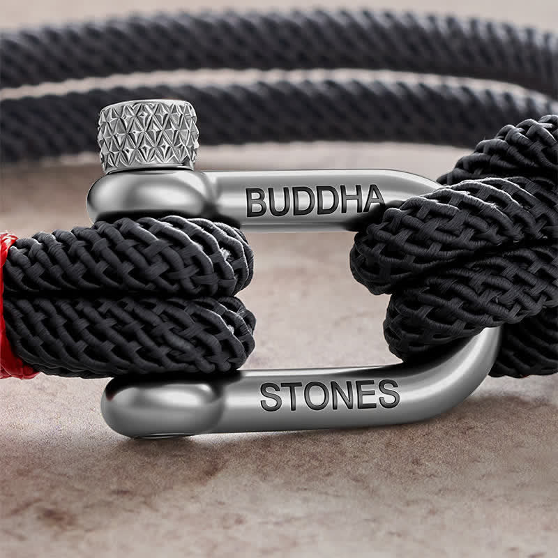 Buddha Stones Titanium Steel Shackle Stimulation Bracelet