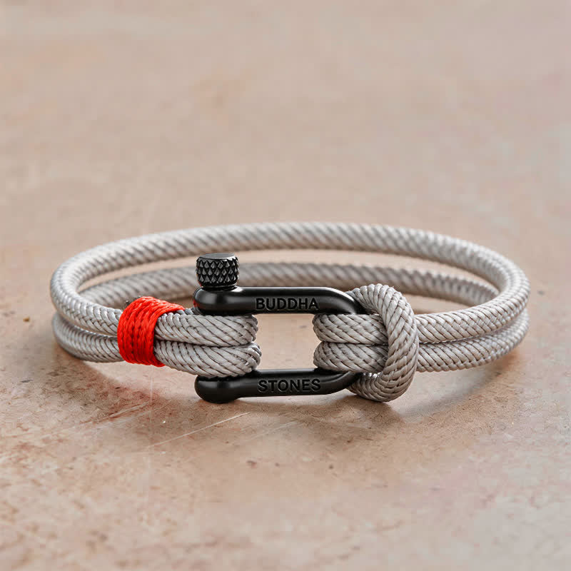 Buddha Stones Titanium Steel Shackle Stimulation Bracelet