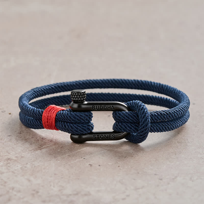 Buddha Stones Titanium Steel Shackle Stimulation Bracelet