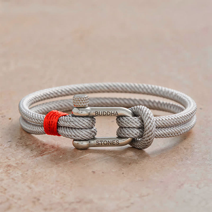 Buddha Stones Titanium Steel Shackle Stimulation Bracelet