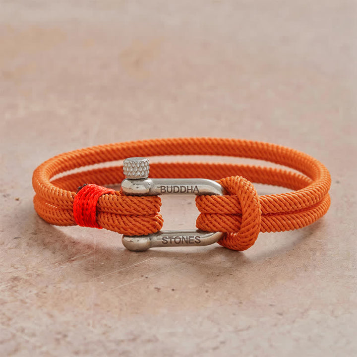 Buddha Stones Titanium Steel Shackle Stimulation Bracelet