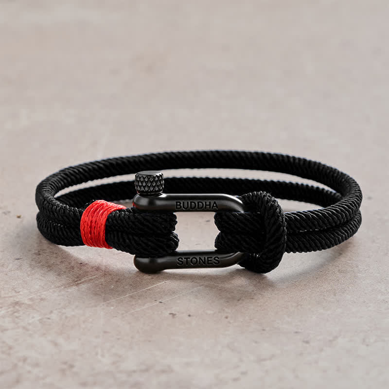 Buddha Stones Titanium Steel Shackle Stimulation Bracelet