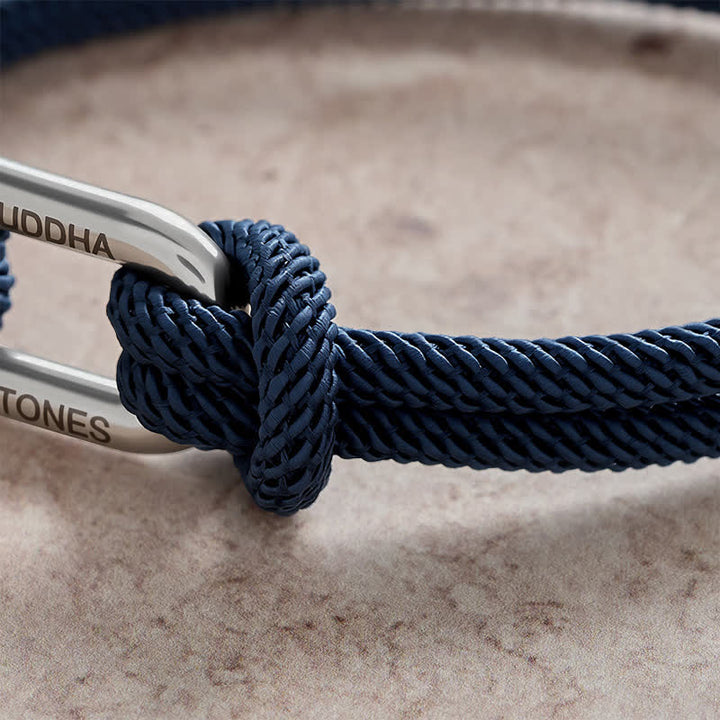 Buddha Stones Titanium Steel Shackle Stimulation Bracelet