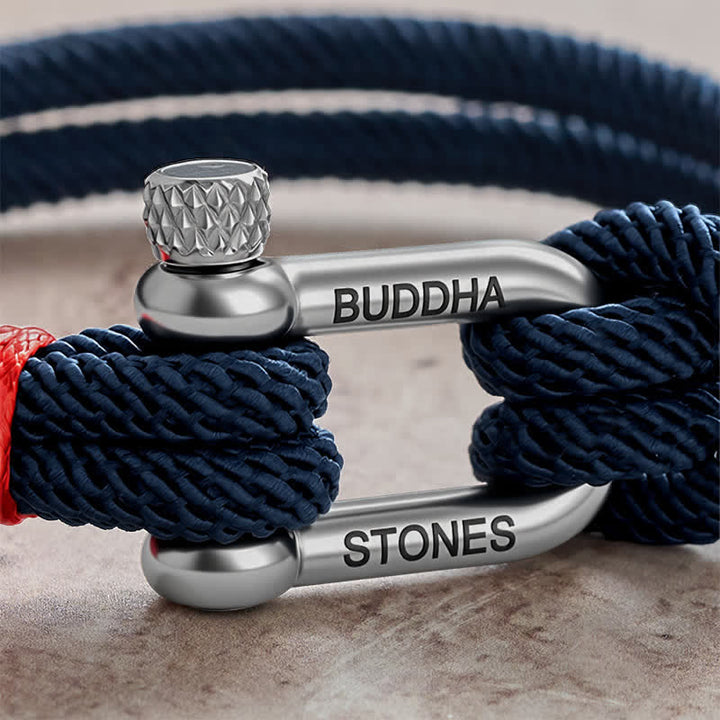 Buddha Stones Titanium Steel Shackle Stimulation Bracelet