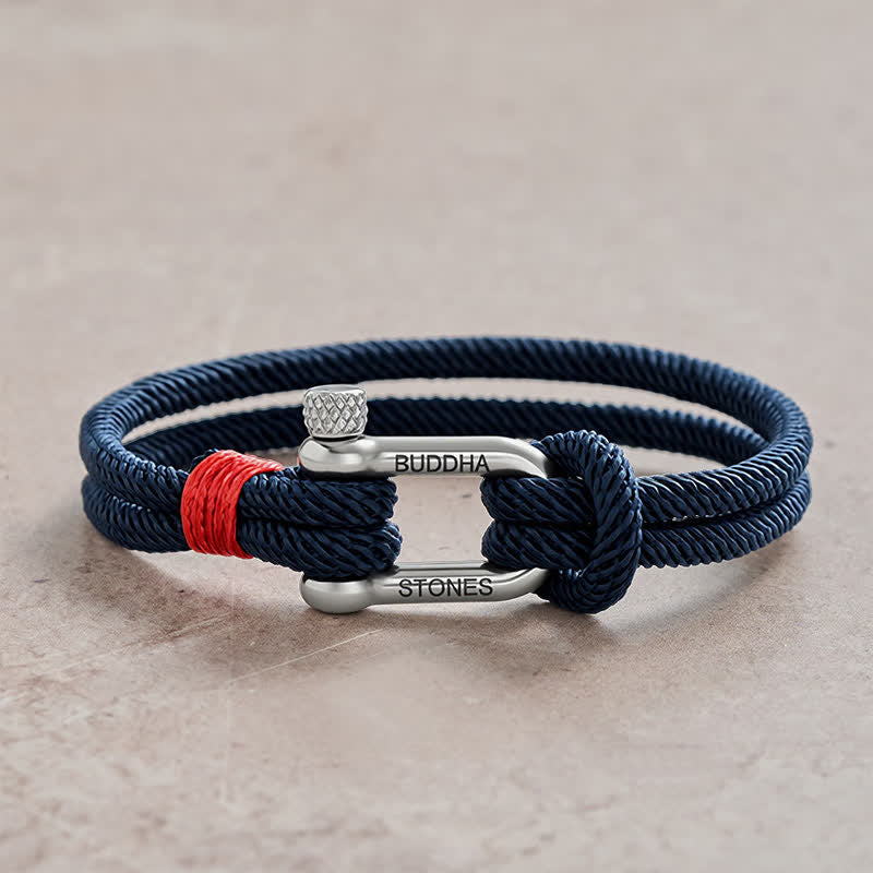 Buddha Stones Titanium Steel Shackle Stimulation Bracelet