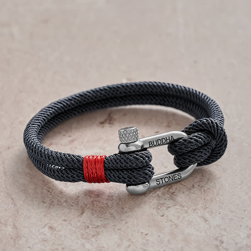 Buddha Stones Titanium Steel Shackle Stimulation Bracelet