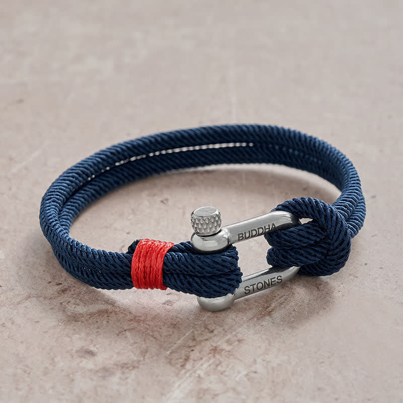 Buddha Stones Titanium Steel Shackle Stimulation Bracelet