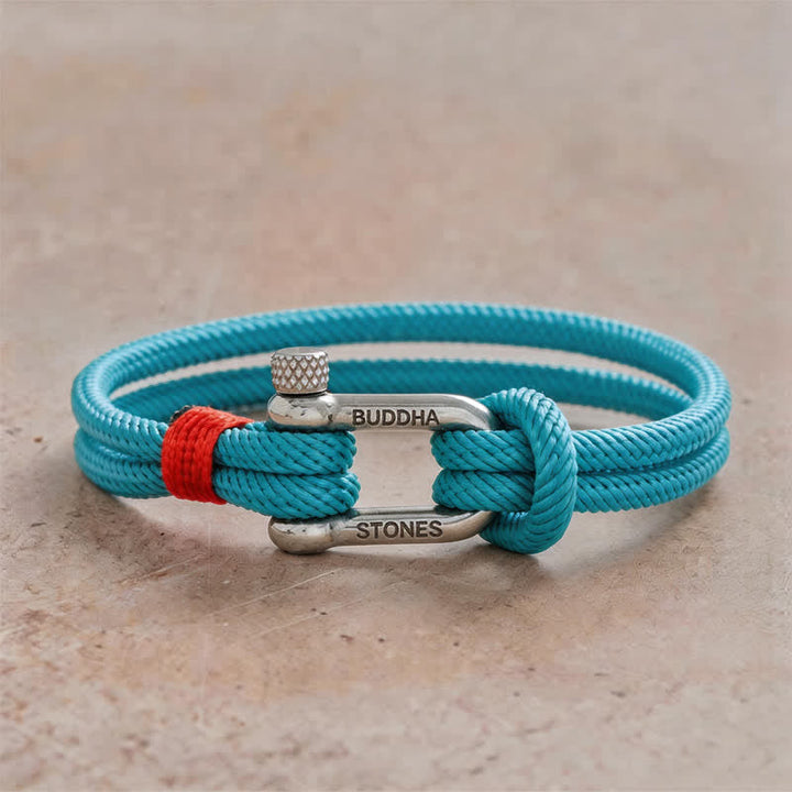 Buddha Stones Titanium Steel Shackle Stimulation Bracelet