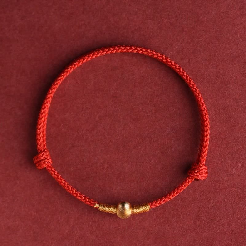 Buddha Stones Red String Hand-Woven Protection Bracelet Anklet
