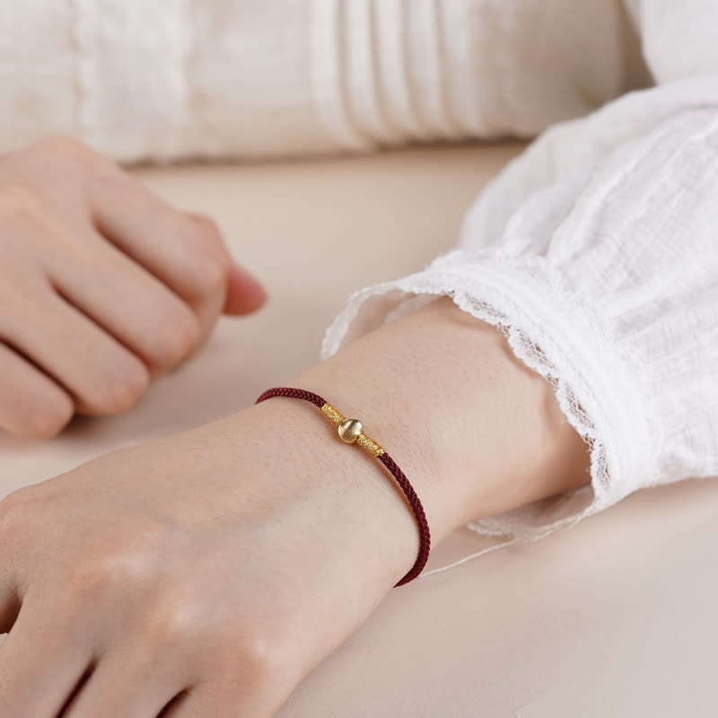 Buddha Stones Red String Hand-Woven Protection Bracelet Anklet