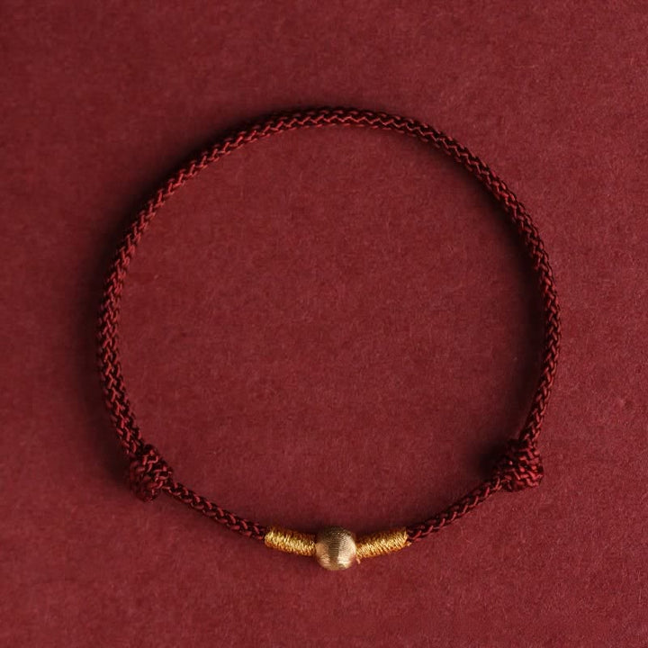 Buddha Stones Red String Hand-Woven Protection Bracelet Anklet