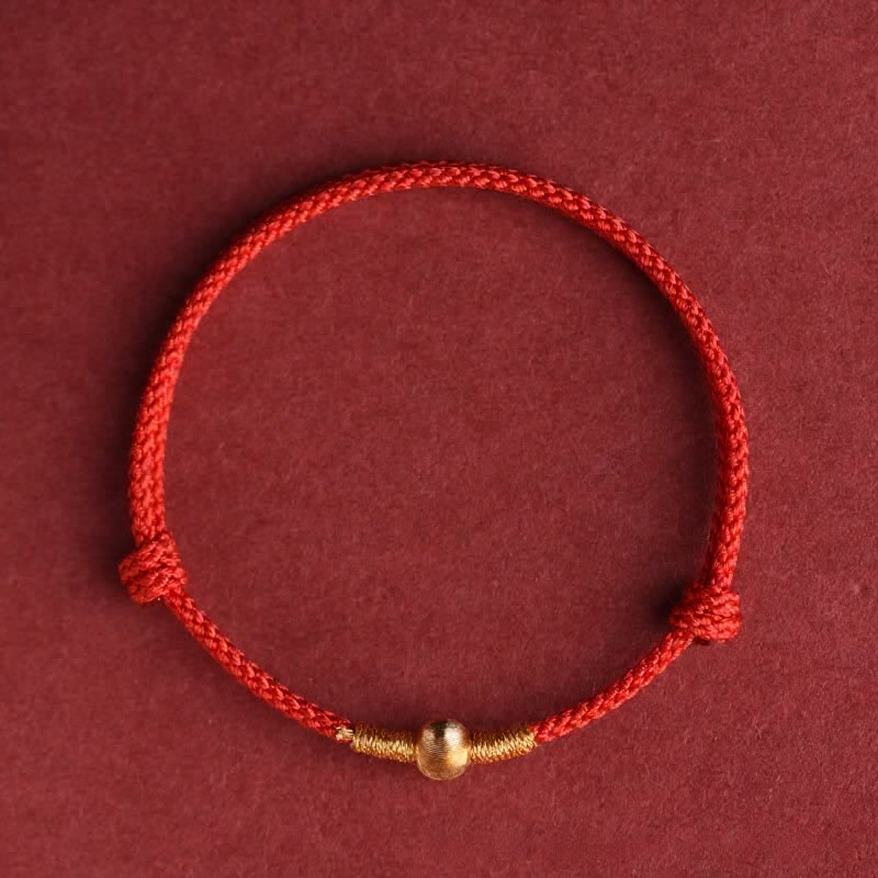 Buddha Stones Red String Hand-Woven Protection Bracelet Anklet
