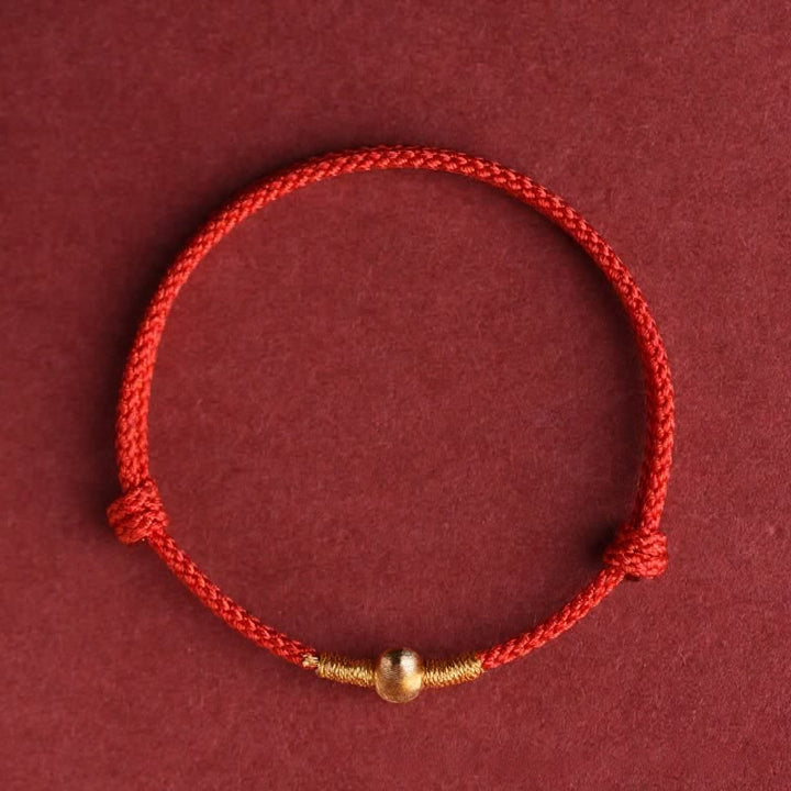 Buddha Stones Red String Hand-Woven Protection Bracelet Anklet