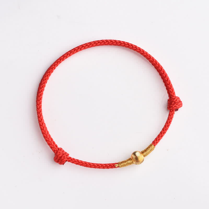 Buddha Stones Red String Hand-Woven Protection Bracelet Anklet