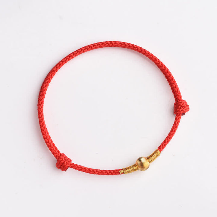 Buddha Stones Red String Hand-Woven Protection Bracelet Anklet