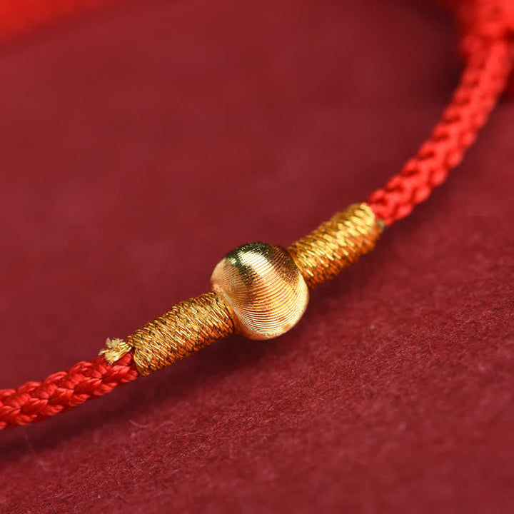 Buddha Stones Red String Hand-Woven Protection Bracelet Anklet