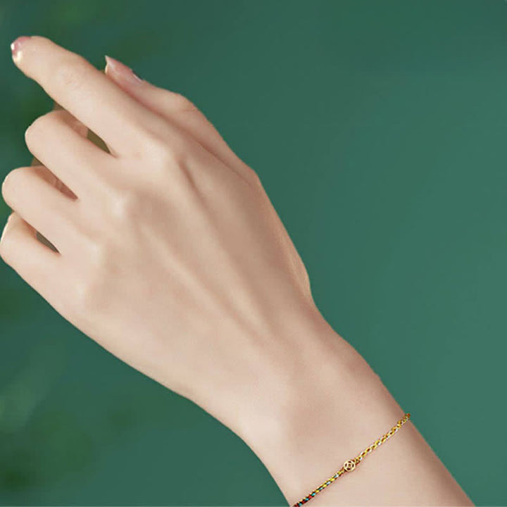 Buddha Stones Hand-Woven Thin Colorful String Protection Bracelet