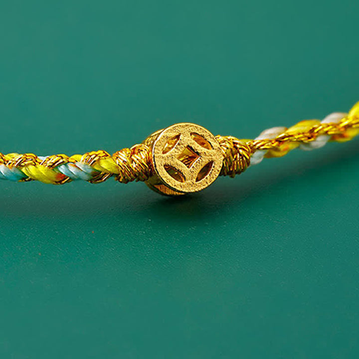 Buddha Stones Hand-Woven Thin Colorful String Protection Bracelet