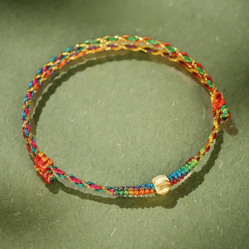 Buddha Stones Hand-Woven Colorful Red String Lucky Cord Bracelet