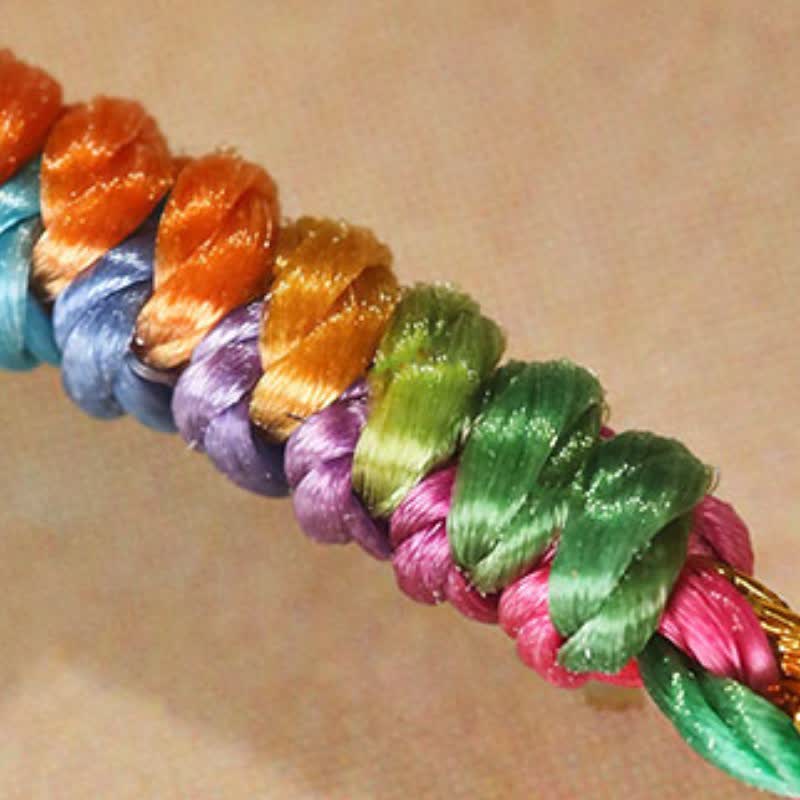 Buddha Stones Hand-Woven Colorful Red String Lucky Cord Bracelet