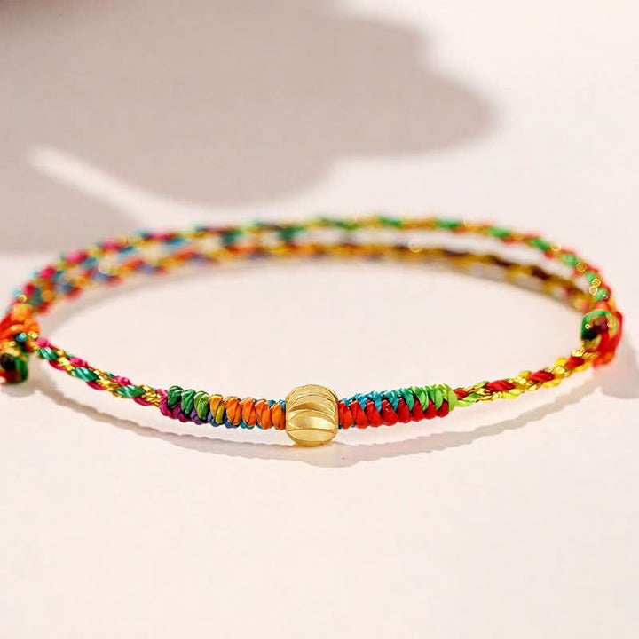 Buddha Stones Hand-Woven Colorful Red String Lucky Cord Bracelet