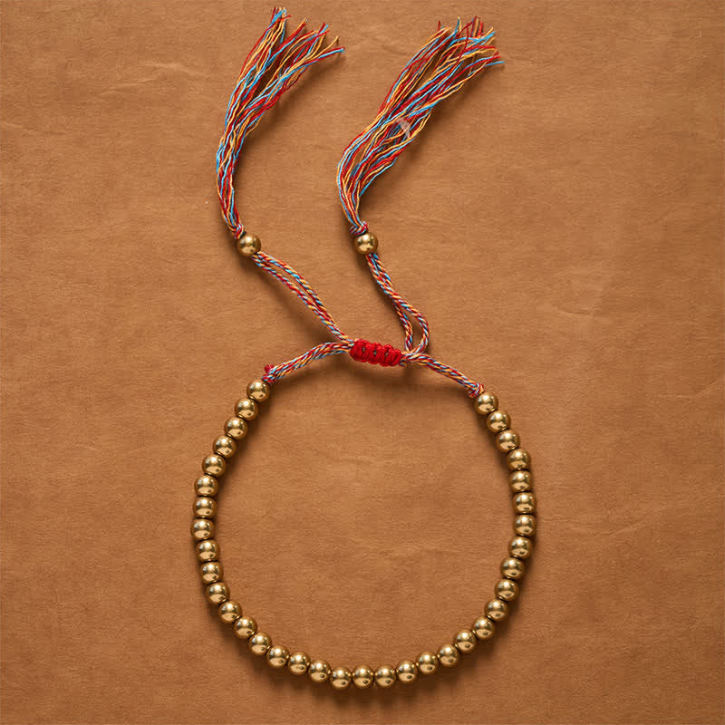 Buddha Stones Copper Beads Red String Balance Bracelet