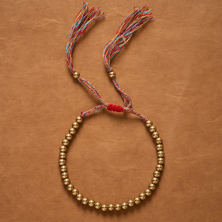 Buddha Stones Copper Beads Red String Balance Bracelet