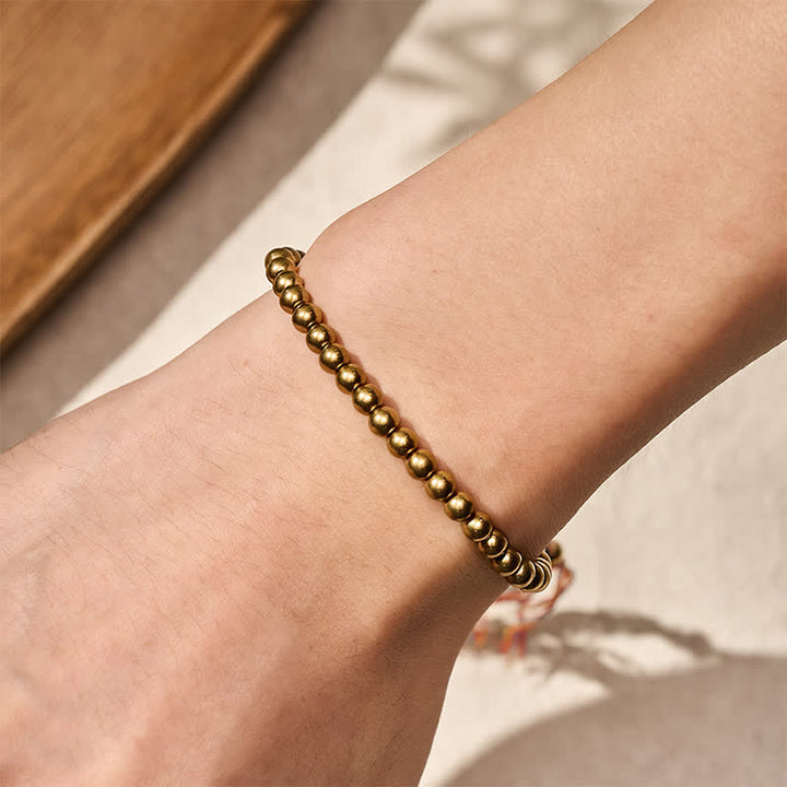 Buddha Stones Copper Beads Red String Balance Bracelet