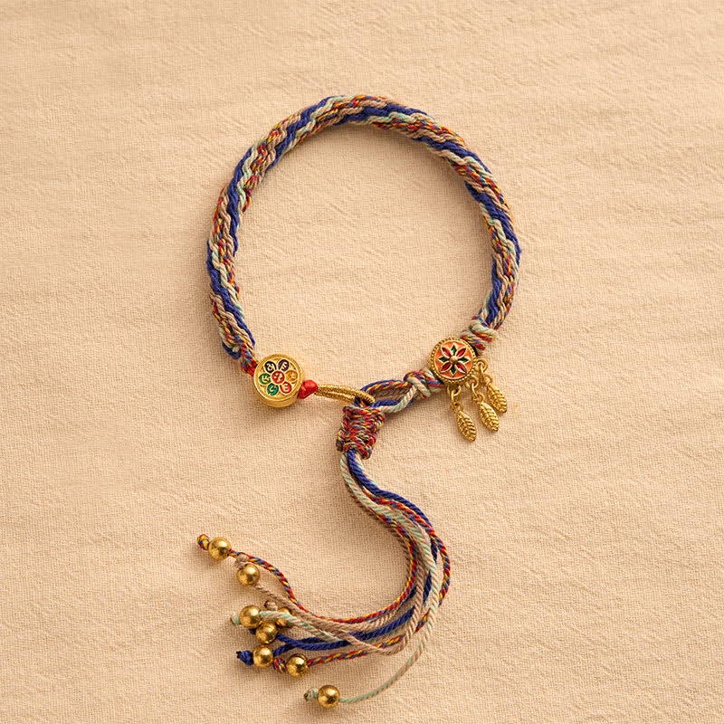 Buddha Stones Ethnic-style Five-Color Red String Protection Bracelet