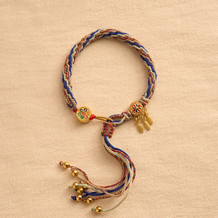 Buddha Stones Ethnic-style Five-Color Red String Protection Bracelet