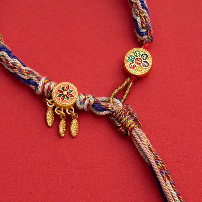 Buddha Stones Ethnic-style Five-Color Red String Protection Bracelet