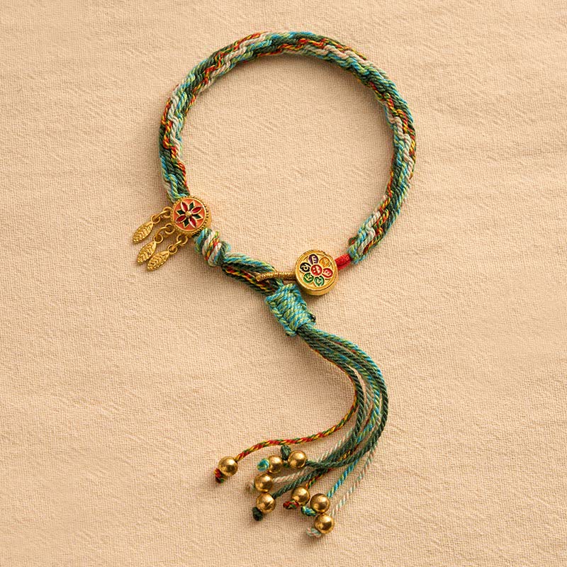 Buddha Stones Ethnic-style Five-Color Red String Protection Bracelet