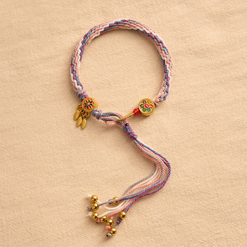 Buddha Stones Ethnic-style Five-Color Red String Protection Bracelet
