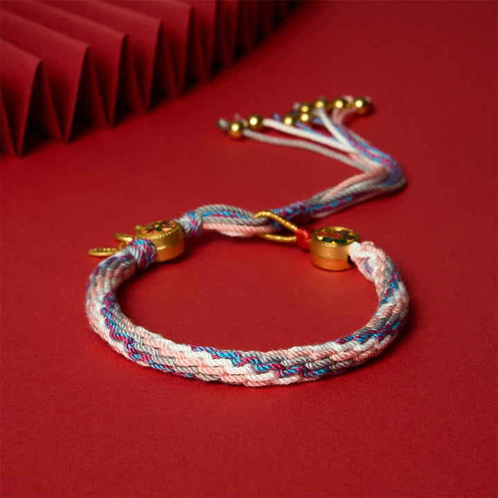 Buddha Stones Ethnic-style Five-Color Red String Protection Bracelet