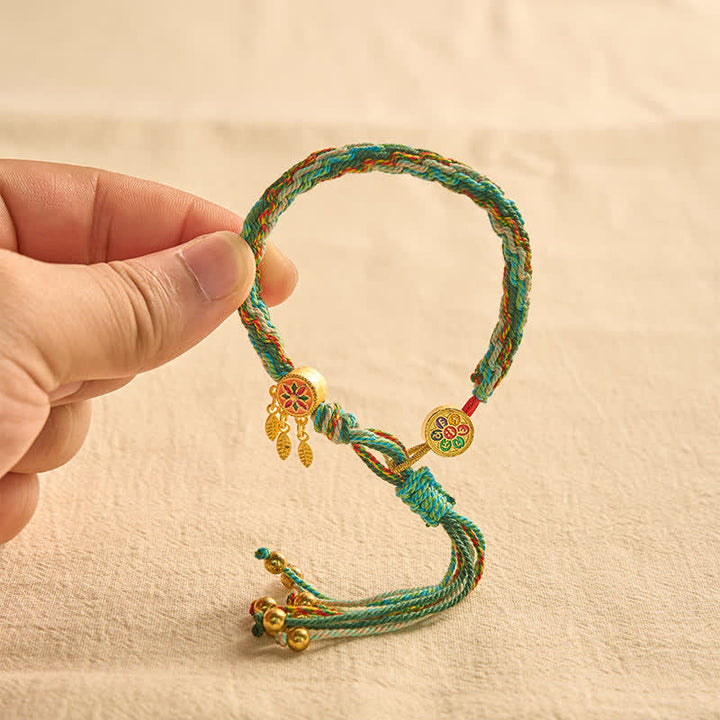 Buddha Stones Ethnic-style Five-Color Red String Protection Bracelet