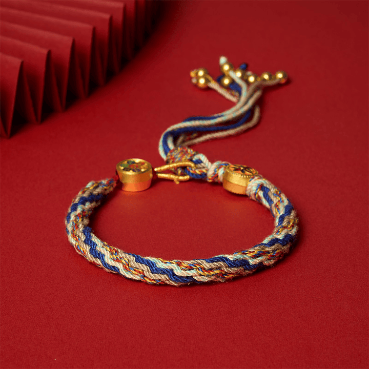 Buddha Stones Ethnic-style Five-Color Red String Protection Bracelet