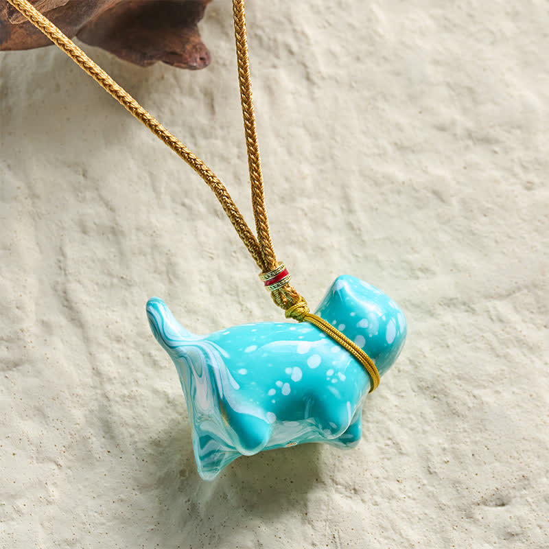 Buddha Stones Cute Cat Charm Balance Necklace