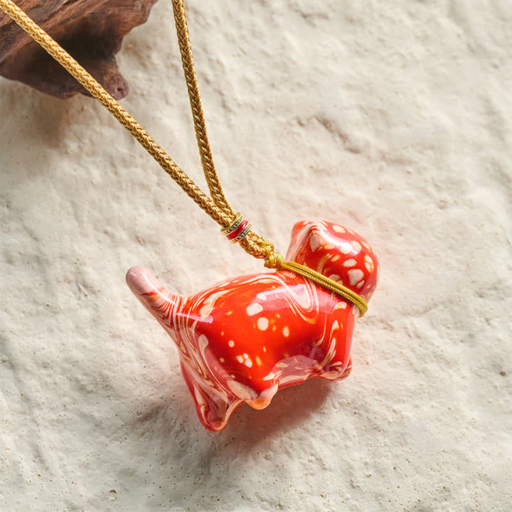 Buddha Stones Cute Cat Charm Balance Necklace